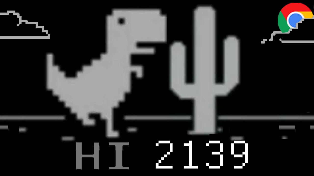 T-REX CHROME OFFLINE GAME - RUNNING MARIO, HIGH SCORE 1303 