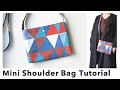 サコッシュの作り方 / ファスナー無しで簡単 / Simple Mini Shoulder Bag / Sewing Tutorial