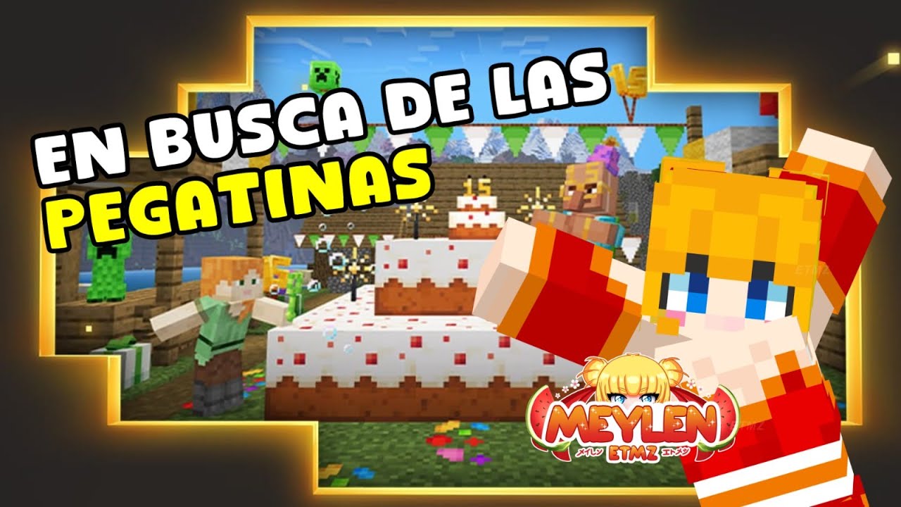 Buscando Pegatinas del 15 Aniversario de Minecraft