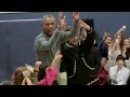 President Obama dances an Alaska Native dance in Dillingham, AK