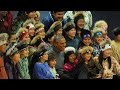 President Obama dances an Alaska Native dance in Dillingham, AK