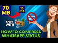 How to compress whatsapp status  handbrake compress tutorial preset  whatsapp status quality loss