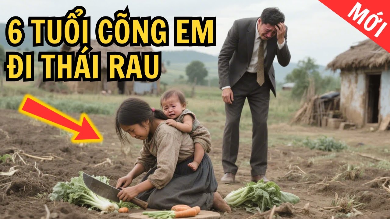Không Còn Mẹ, B.é 6 Tu.ổi Vừa Cõng E.m Vừa Thái Rau – Tỷ Phú Chỉ Biết Quỳ Xuống Khóc!!