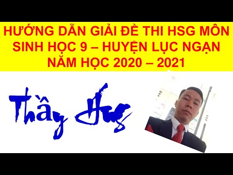 Hướng dẫn giải đề thi HSG Sinh học lớp 9 huyện Lục Ngạn năm học 2020-2021 #HOT