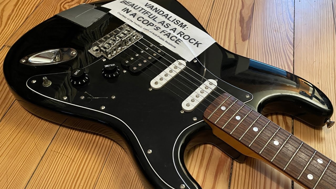 Custom Kurt Cobain Vandalism Stratocaster Replica {NIRVANA RIFFS} Tone Demo/Sound Test