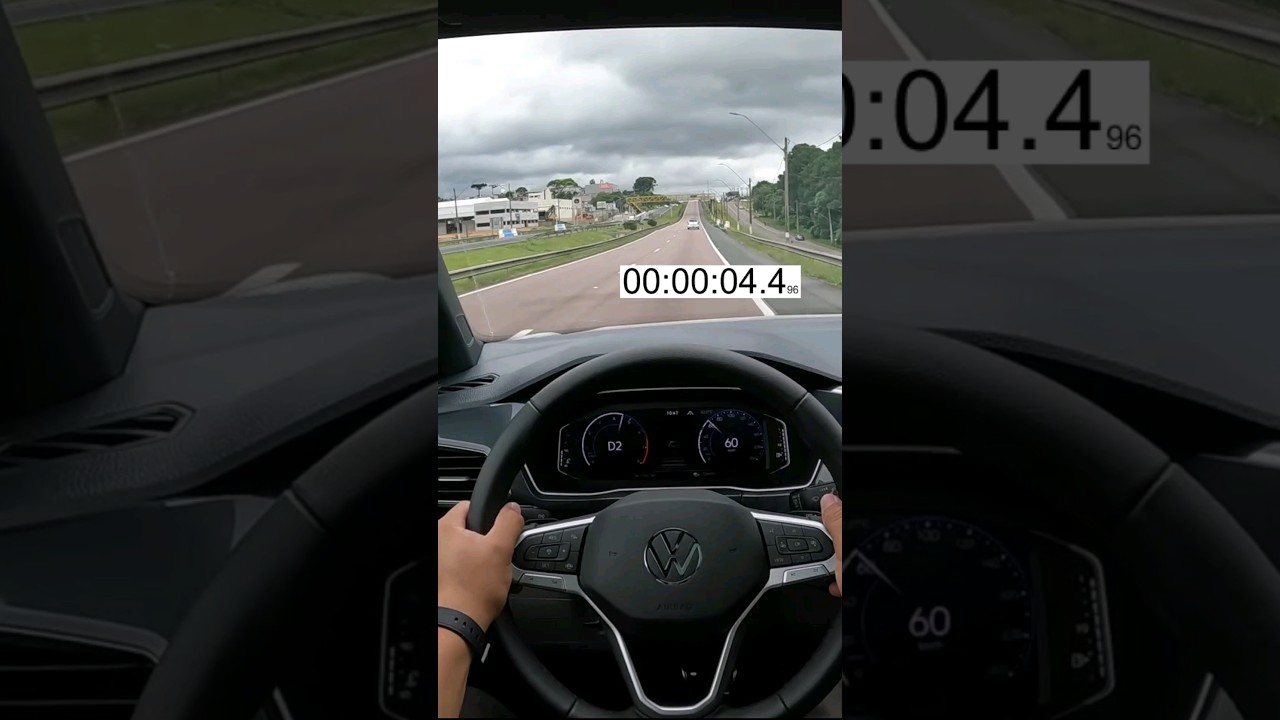 0 a 100 VW T-CROSS HIGHLINE 1.4 TSI. Surpreendeu 