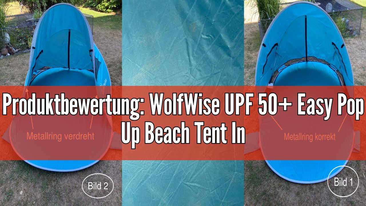Reseña del Wolfwise Beach Tent UPF 50 Pop Up Instant Sun Shelter Baby Beach Tent