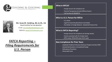 FATCA Reporting: Foreign Account Tax Compliance Act & Specified Foreign Financial Asset Filing.