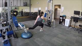 BOSU Ipsilateral Cable Lunge