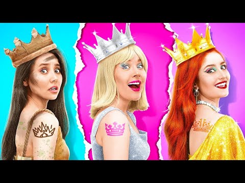 RICHE VS PAUVRE VS PRINCESSE MÉGA RICHE || Comment Devenir Populaire par 123 GO!