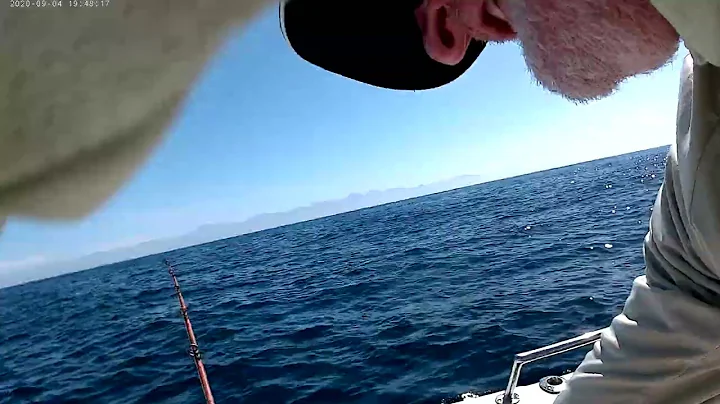 William on his First Striped Marlin in Cabo San Lu...