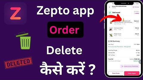 Zepto app se order delete kaise kare ? How to delete delivery order from Zepto app 