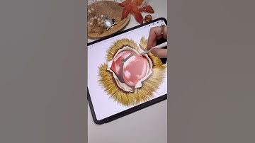 Join my Patreon to draw in Procreate - Watercolor Chestnut🌰 #shorts #procreate #drawing #watercolor