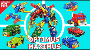 8 in 1 Combiner : Optimus Maximus !! ⚡️ Speed Build Lego Transformers combine tutorial Sembo 103284