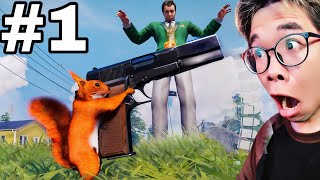 THE SQUIRRELS ARE REBELLING, ATTACKING HUMANS, THE APOCALYPSE IS HERE !!! | Squirrel with a Gun #1 screenshot 1