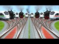 8 DIESEL AND STEAM TRAINS ⛔️CROSSING AT CURVE BRANCHES RAILROAD TRACKS | railworks gameplay