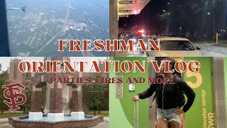FSU FRESHMAN ORIENTATION VLOG | fire in the airport, dorm parties, and more
