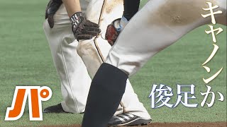 勝つのは甲斐拓也か、俊足選手か。一瞬の攻防まとめ