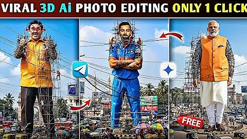 How to make 3d figure Action Trending Photo 😍| giant hyper-realistic statue Google Gemini Editing 