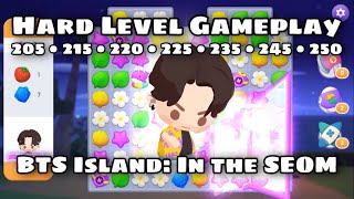 BTS Island: In the SEOM | Hard Level 205 - 215 - 220 - 225 - 235 - 245 - 250 | Gameplay IOS Android