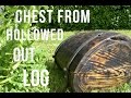 Woodworking and Blacksmithing - Chest from Old Hollowed out Log