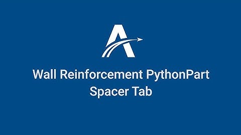09. Spacer Tab | Wall Reinforcement PythonParts in ALLPLAN