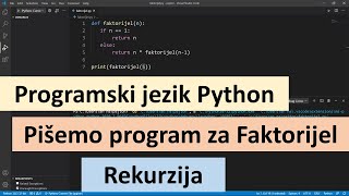 Faktorijel i rekurzija programski jezik Python