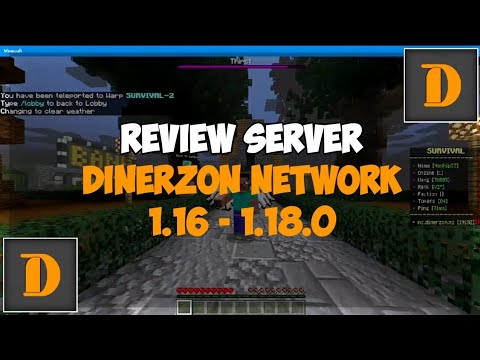 DINERZON NETWORK MINECRAFT PE SERVER OVERVIEW [1.16 - 1.18.0]
