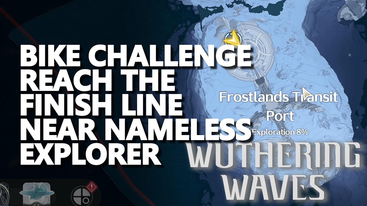 Bike Challenge Reach the finish line near Nameless Explorer Wuthering Waves