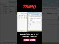 SQL TRIM() Function Explained In Telugu🔥