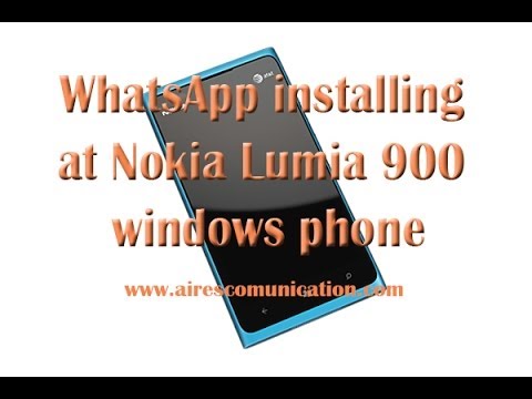 WhatsApp installing at Nokia Lumia 900 windows phone