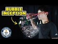 Most soap bubbles blown inside a bubble - Guinness World Records