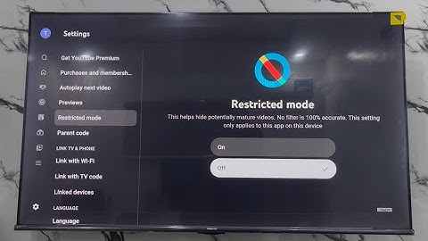How to Turn OFF Restricted Mode in YouTube on TV