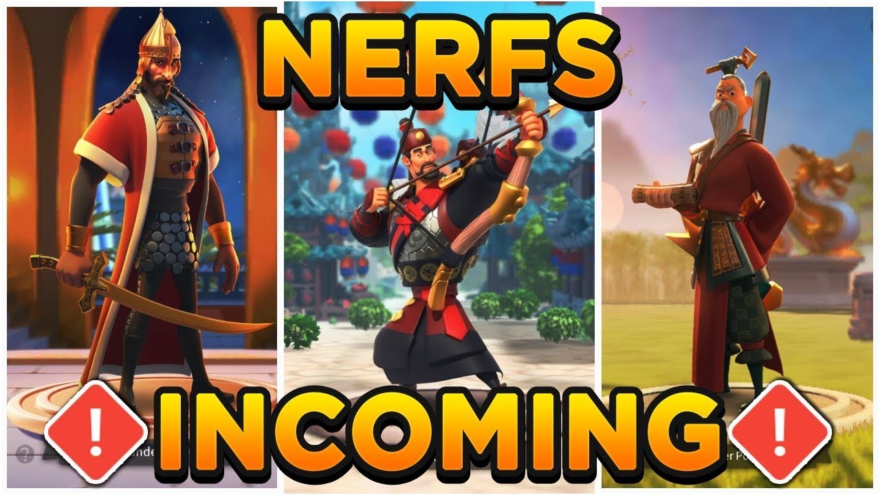 Rise Of Civilizations Major Hero Nerfs New Old Commanders YouTube