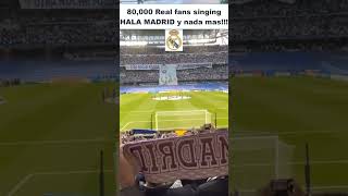 80,000 Real Madrid fans singing HALA MADRID y nada mas!!! #shorts