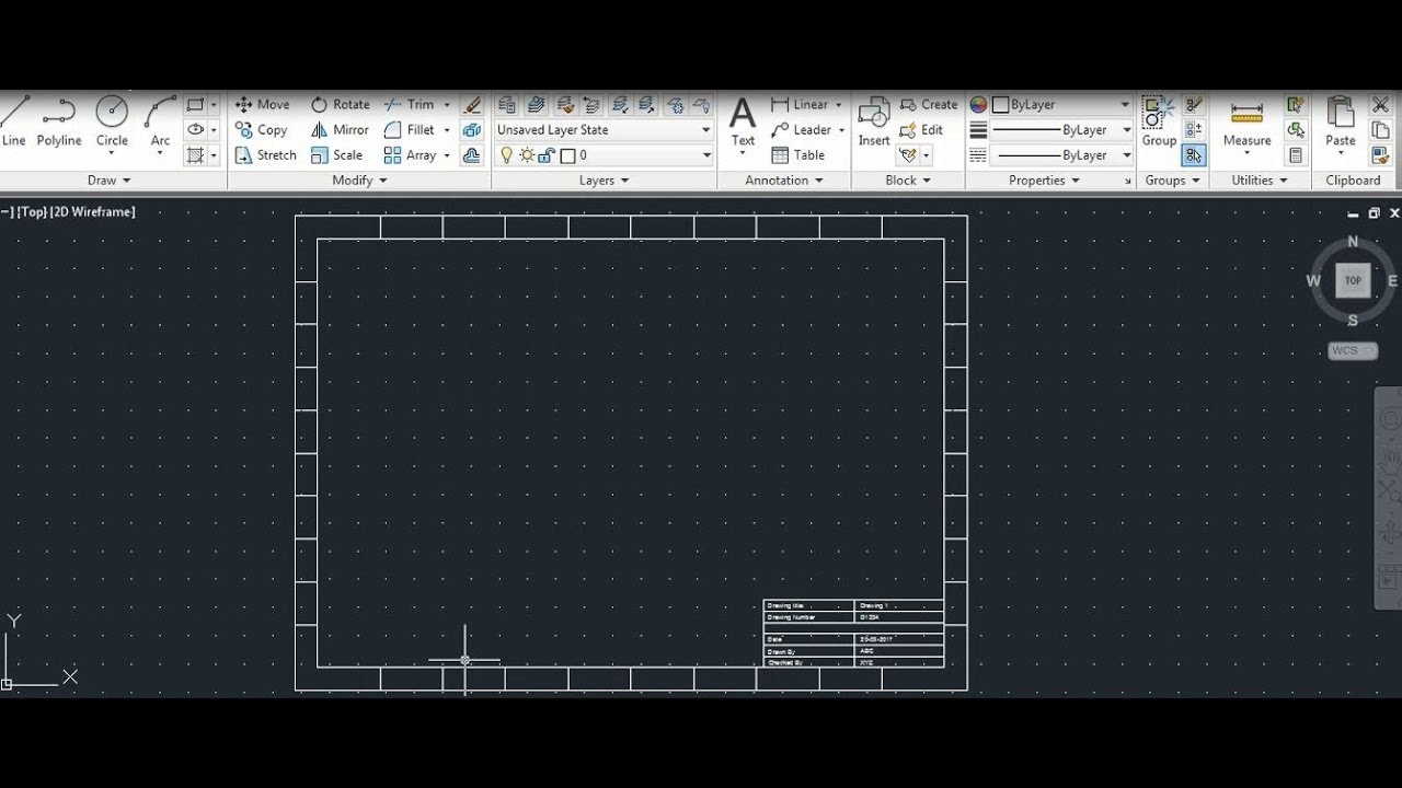 autocad title block