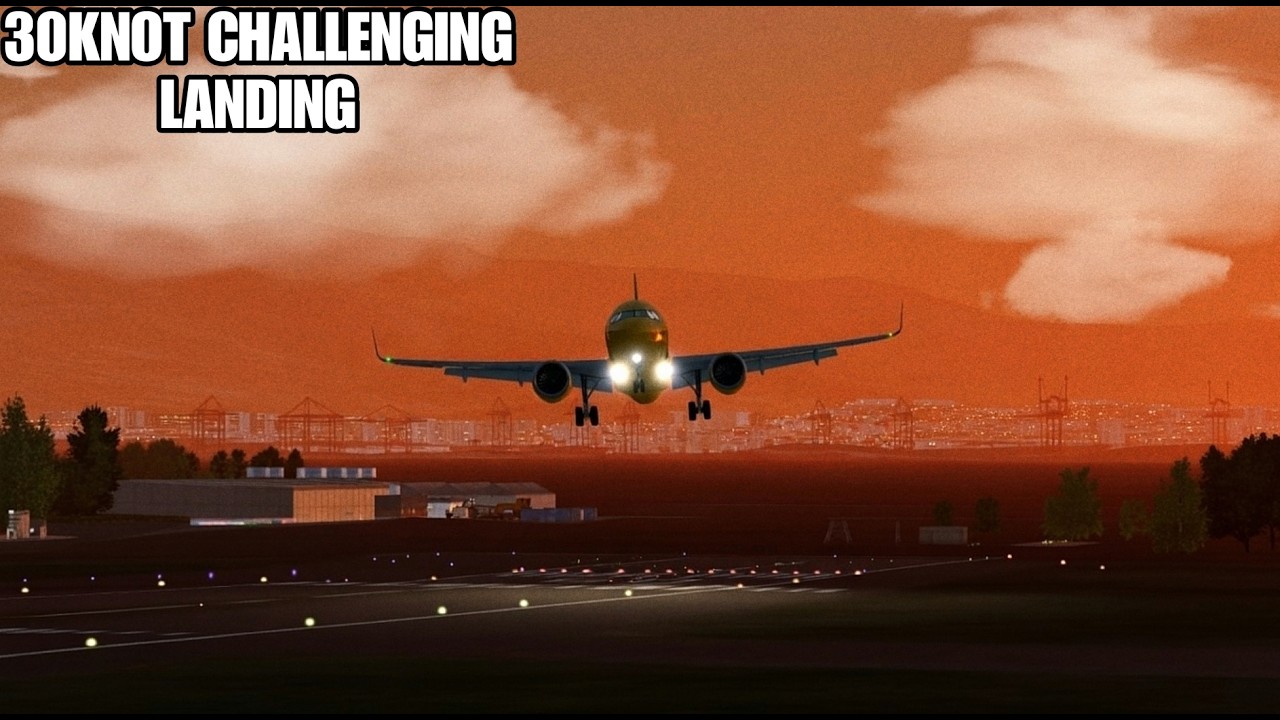 Challenging Heavy Cross Wind Landing: Girona 🛫 Gibraltar | Aerofly FS Global