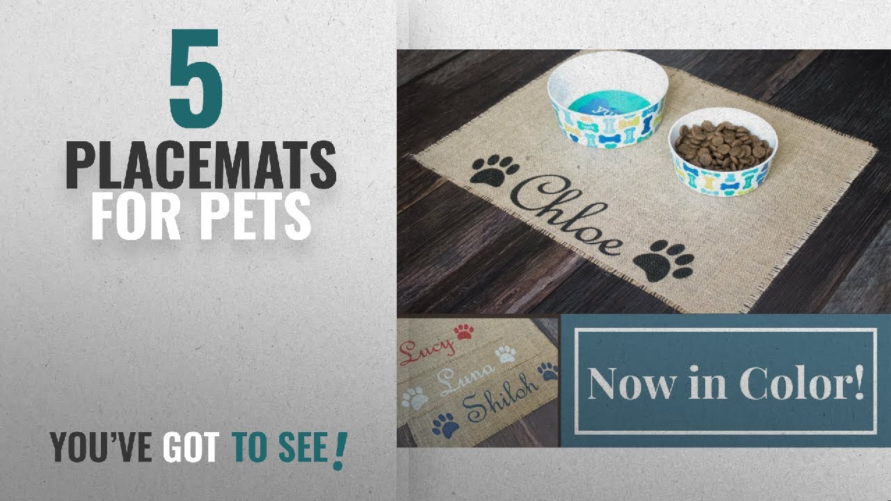 Best Placemats For Pets [2018]: Custom puppy dog pet placemat