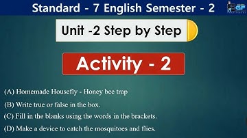 Std 7 English Sem 2 Unit 2 Activity 2