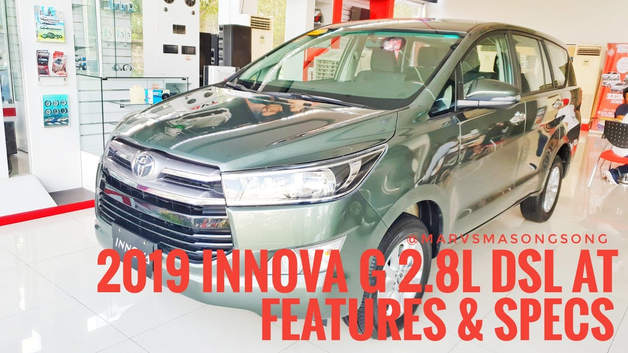 Toyota Innova G 2 8l Dsl At Alumina Jade Features Specs Philippines