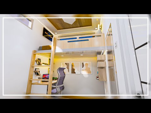 Aesthetic Loft Bed Idea For Small Room (2x3 Meters Bedroom)