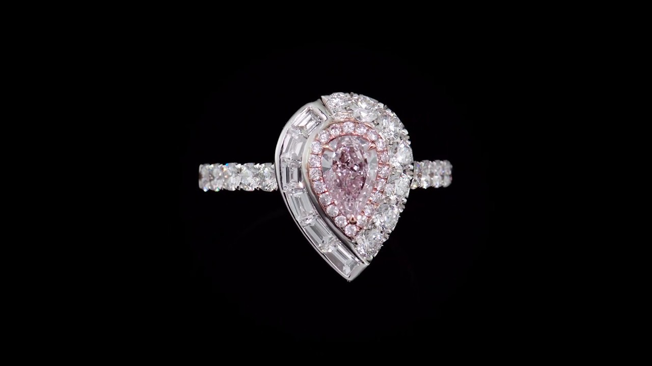 LC DIAMONDS |  Fancy Light Pink Pear Shape Diamond Ring