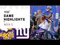 Vikings vs. Giants Week 5 Highlights  NFL 2019