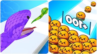Food Run 3D vs Snake Run Race - (All Max Level, New Update), ASMR Game  screenshot 3