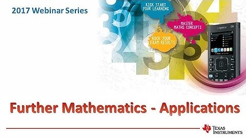 Further Mathematics Applications