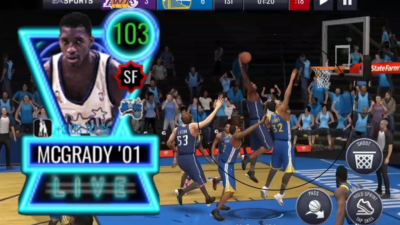 103 TRACY MCGRADY IS A SCORING MACHINE IN NBA LIVE MOBILE 20 GAMEPLAY!!!