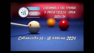 Carambola - 3 Prova Sicilia Open 202324 - Finale - Cortese Fabrizio Vs Criscino Emanuele