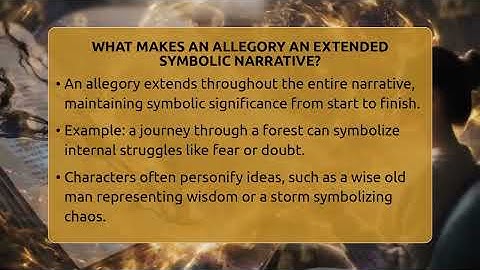 What Makes An Allegory An Extended Symbolic Narrative? - The Prose Path