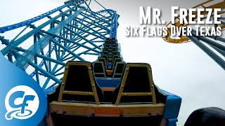 Mr. Freeze back seat on-ride 4K POV @60fps Six Flags Over Texas