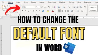 how to change the default font in microsoft word
